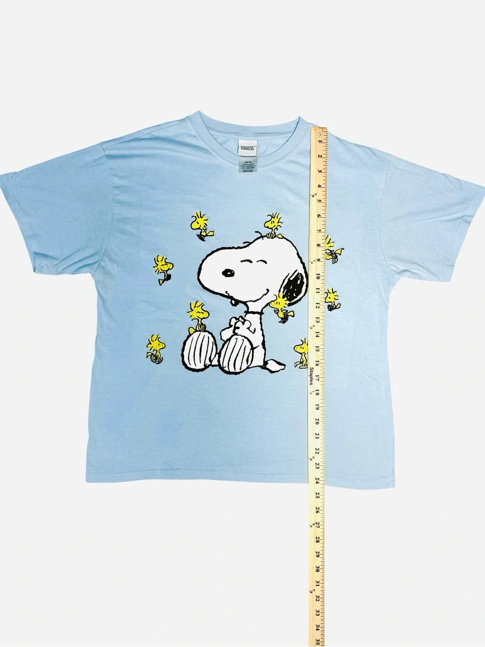 Peanuts Snoopy and
Woodstock Embroidered Light
Blue Graphic T-Shirt - Picture 4 of 8